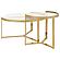 Delia 2-piece Round Nesting Table Clear and Gold by Coaster