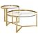 Delia 2-piece Round Nesting Table Clear and Gold by Coaster