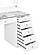 Acena 7-drawer Glass Top Vanity Desk w/Lighting White by Coaster