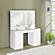 Acena 7-drawer Glass Top Vanity Desk w/Lighting White by Coaster