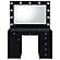Acena 7-Drawer Vanity Set w/Lighting Black High Gloss by Coaster