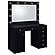 Acena 7-Drawer Vanity Set w/Lighting Black High Gloss by Coaster