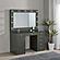 Acena 7-Drawer Vanity Set w/Lighting Grey High Gloss by Coaster