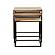 Belcourt 3-piece Square Nesting Tables Natural and Black by Coaster