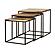 Belcourt 3-piece Square Nesting Tables Natural and Black by Coaster