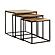 Belcourt 3-piece Square Nesting Tables Natural and Black by Coaster