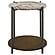 Noemie Round Marble Top Accent Side Table White and Gunmetal by Coaster