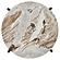 Noemie Round Marble Top Accent Side Table White and Gunmetal by Coaster