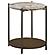 Noemie Round Marble Top Accent Side Table White and Gunmetal by Coaster