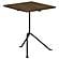 Heitor Square Wood Top Accent Side Table Dark Brown by Coaster