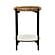 Adhvik Round Accent Table with Marble Shelf Natural and Black by Coaster