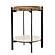 Adhvik Round Accent Table with Marble Shelf Natural and Black by Coaster