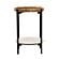 Adhvik Round Accent Table with Marble Shelf Natural and Black by Coaster