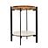Adhvik Round Accent Table with Marble Shelf Natural and Black by Coaster