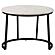 Miguel Round Marble Top Coffee Table White and Black by Coaster