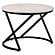 Miguel Round Marble Top Coffee Table White and Black by Coaster
