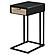 Amherst 1-drawer Radio Weave Cane Metal Side Table Black by Coaster