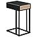 Amherst 1-drawer Radio Weave Cane Metal Side Table Black by Coaster