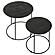 Loannis 2-piece Round Mango Wood Nesting Table Matte Black by Coaster