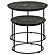 Loannis 2-piece Round Mango Wood Nesting Table Matte Black by Coaster