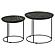 Loannis 2-piece Round Mango Wood Nesting Table Matte Black by Coaster