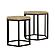 Adger 2-piece Hexagon Nesting Tables Natural and Black by Coaster