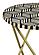 Xenia Round Bone Inlay Accent Side Table White and Gold by Coaster