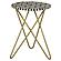 Xenia Round Bone Inlay Accent Side Table White and Gold by Coaster