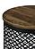 Aurora Round Drum Base Accent Side Table Natural and Black by Coaster