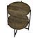 Axel Round Accent Table w/Open Shelf Natural and Gunmetal by Coaster