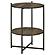 Axel Round Accent Table w/Open Shelf Natural and Gunmetal by Coaster