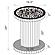 Dorielle Crystal Inlay Round Top Accent Table Mirror by Coaster