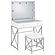 Eliza 2-piece Vanity Set w/Hollywood Lighting White and Chrome by Coaster