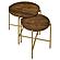 Malka 2-piece Round Nesting Table Dark Brown and Gold by Coaster