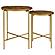 Malka 2-piece Round Nesting Table Dark Brown and Gold by Coaster
