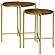 Malka 2-piece Round Nesting Table Dark Brown and Gold by Coaster