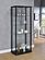 Delphinium 5-shelf Glass Curio Cabinet Black and Clear by Coaster