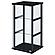 Cyclamen 3-shelf Glass Curio Cabinet Black and Clear by Coaster