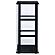 Cyclamen 3-shelf Glass Curio Cabinet Black and Clear by Coaster