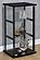 Cyclamen 3-shelf Glass Curio Cabinet Black and Clear by Coaster