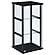 Cyclamen 3-shelf Glass Curio Cabinet Black and Clear by Coaster