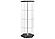 Zahavah 4-shelf Hexagon Shaped Curio Cabinet Black and Clear by Coaster