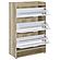 Denia 3-tier Shoe Storage Cabinet Antique Pine and White by Coaster