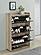 Denia 3-tier Shoe Storage Cabinet Antique Pine and Grey by Coaster