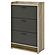 Denia 3-tier Shoe Storage Cabinet Antique Pine and Grey by Coaster