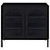 Jess 2-Door Arched Fluted Glass Accent Cabinet Black by Coaster