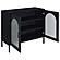 Jess 2-Door Arched Fluted Glass Accent Cabinet Black by Coaster