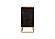 Zara 2-door Accent Cabinet Black Walnut and Gold by Coaster