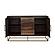 Zara 2-drawer Accent Cabinet Black Walnut and Gold by Coaster