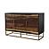Zara 2-drawer Accent Cabinet Black Walnut and Gold by Coaster